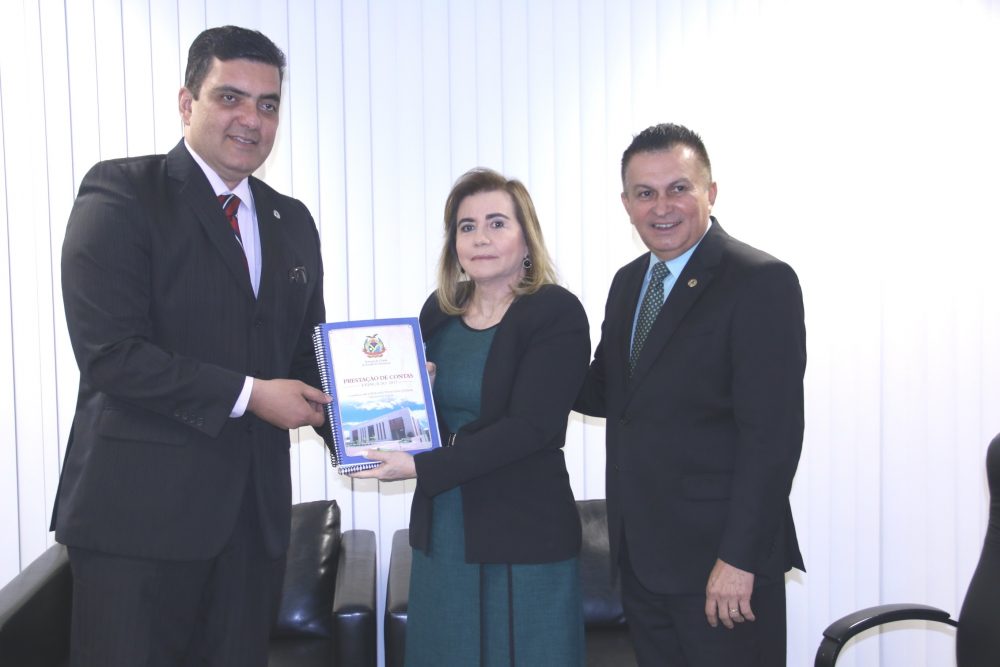 Yara Lins entrega presta&ccedil;&atilde;o de contas do TCE-AM
