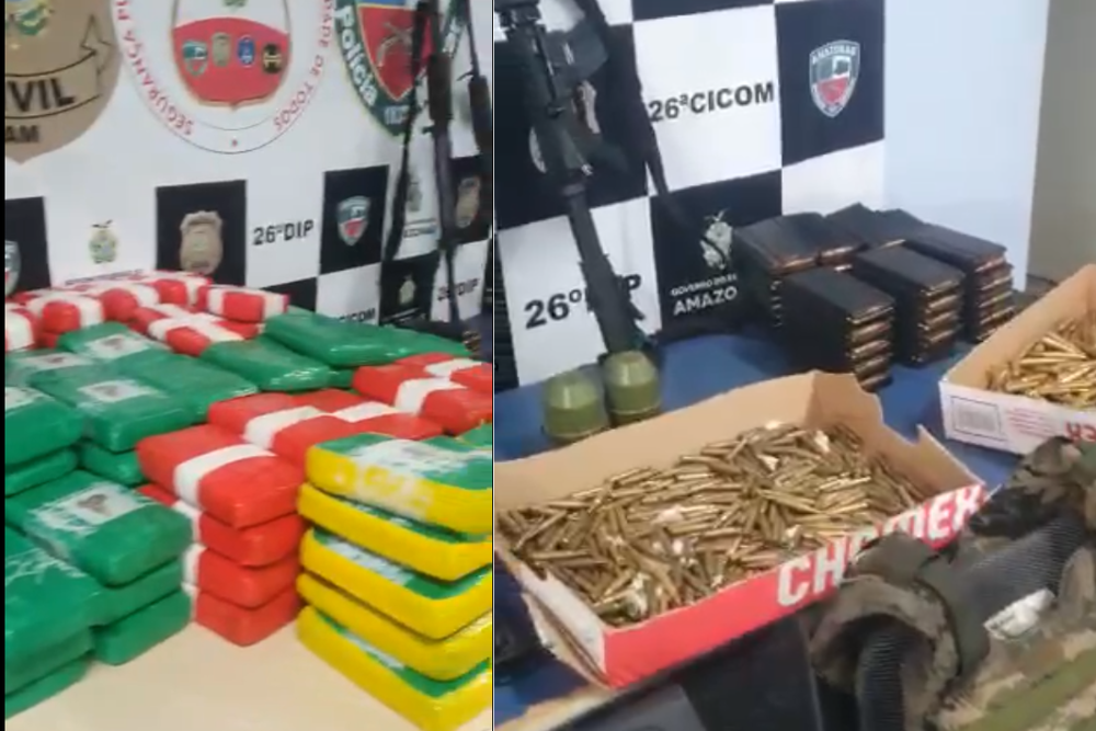 Dupla &eacute; presa em flutuante com drogas e armamento de guerra vindos da Col&ocirc;mbia 