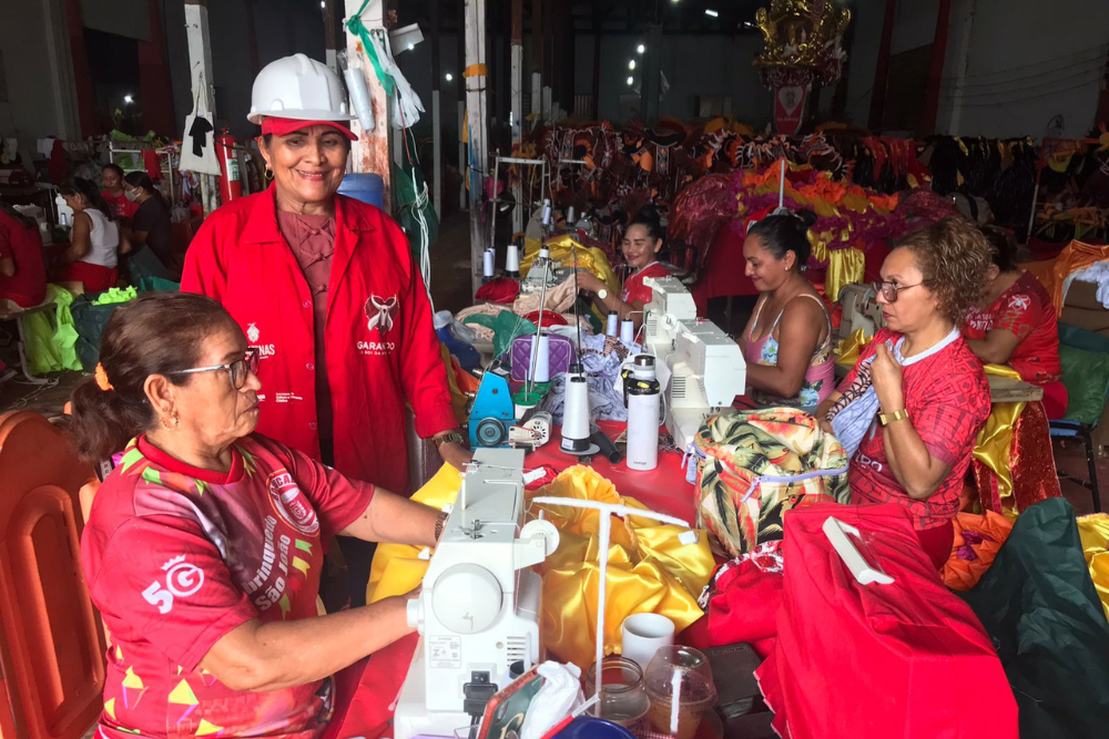 Costureiras materializam os sonhos dos bois de Parintins Costureiras materializam os sonhos dos bois de Parintins