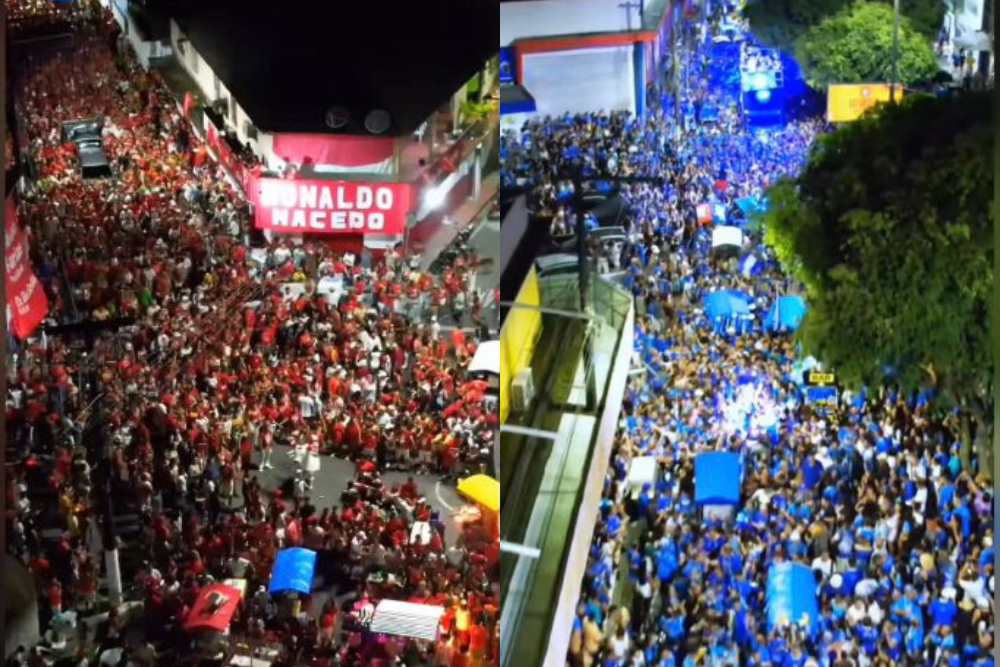 Garantido e Caprichoso arrastam multidões pelas ruas de Parintins na festa de São João Garantido e Caprichoso arrastam multidões pelas ruas de Parintins na festa de São João