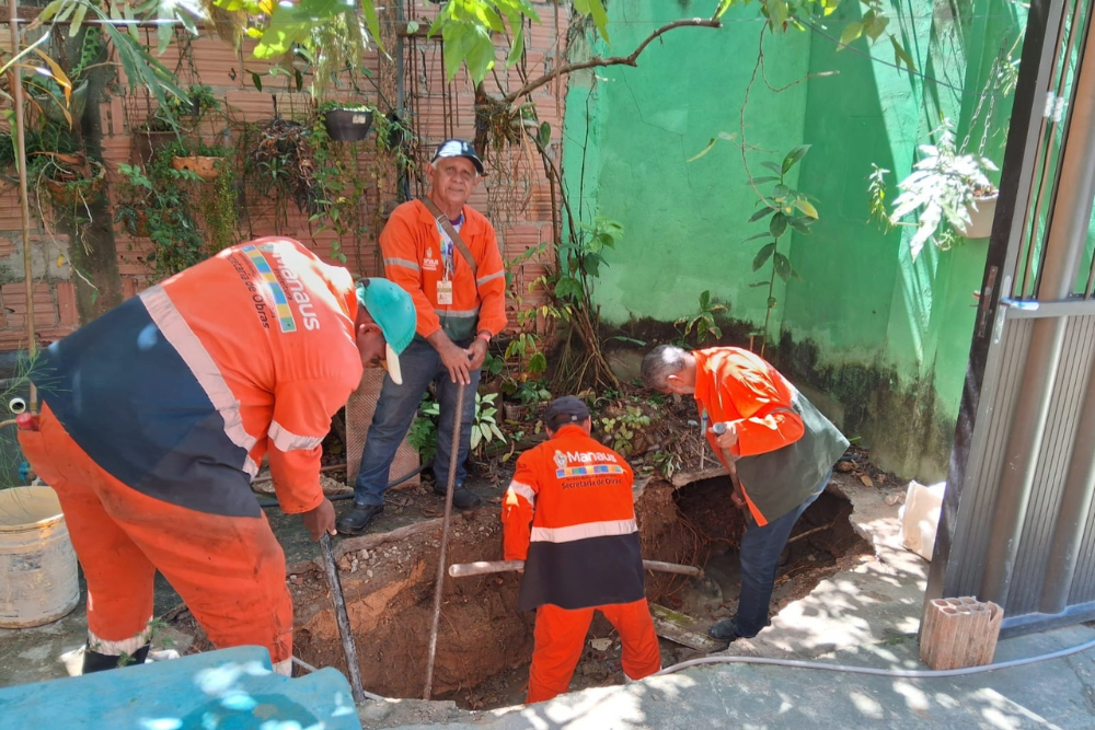 Seminf recupera rede de drenagem profunda no bairro São José Seminf recupera rede de drenagem profunda no bairro São José