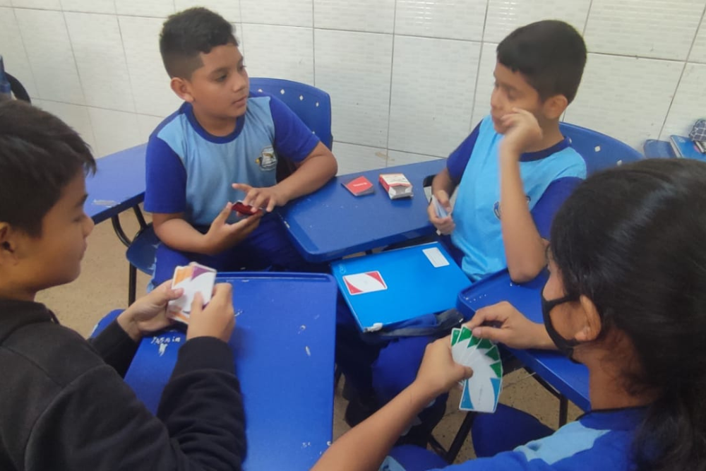 Jogo auxilia ensino da matemática em escola no interior do AM Jogo auxilia ensino da matemática em escola no interior do AM