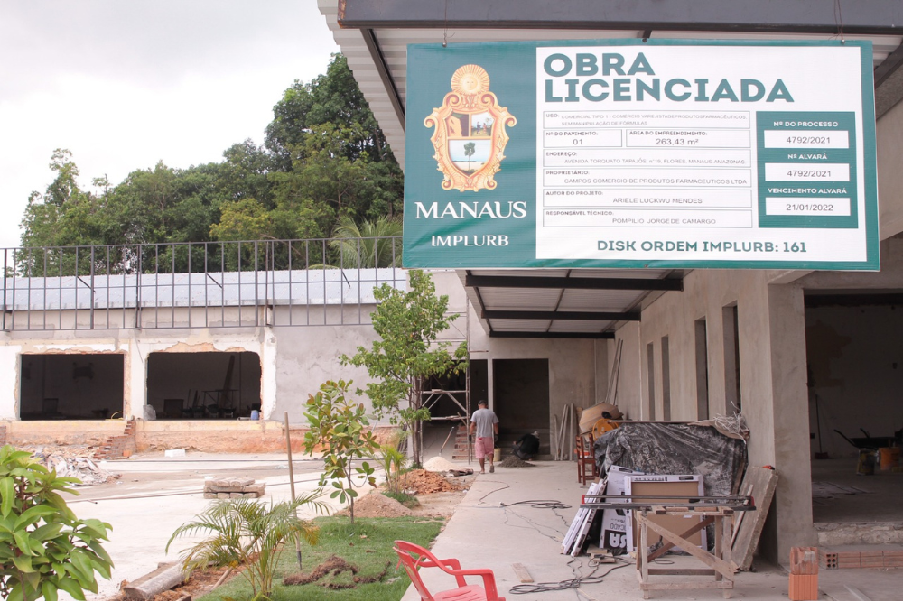 Manaus atinge 3,3 milhões de metros quadrados com novos alvarás de construção Manaus atinge 3,3 milhões de metros quadrados com novos alvarás de construção