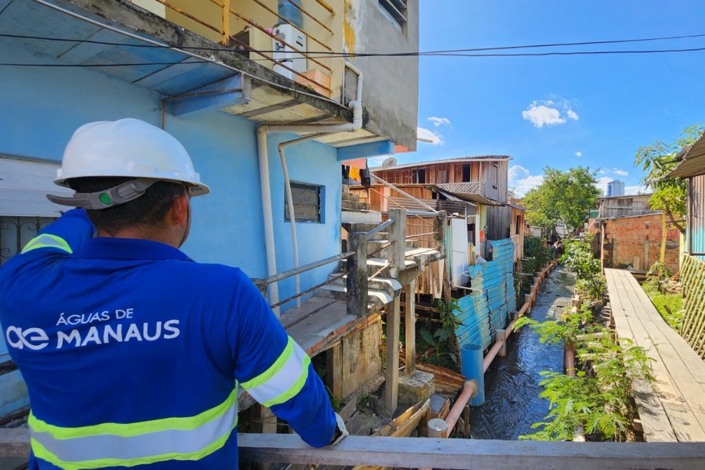 Serviço de esgotamento sanitário chega a áreas de palafitas na zona Sul de Manaus Serviço de esgotamento sanitário chega a áreas de palafitas na zona Sul de Manaus