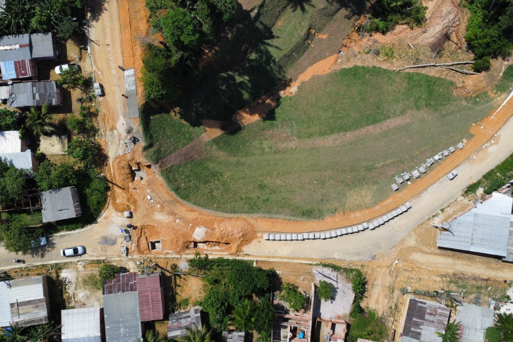 Obras de conten&ccedil;&atilde;o de eros&atilde;o no Parque das Tribos chegam a 80%