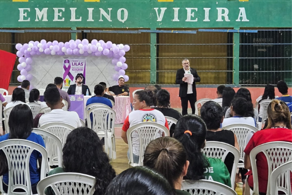 MPAM realiza palestra em Alvarães para combater a violência contra a mulher MPAM realiza palestra em Alvarães para combater a violência contra a mulher